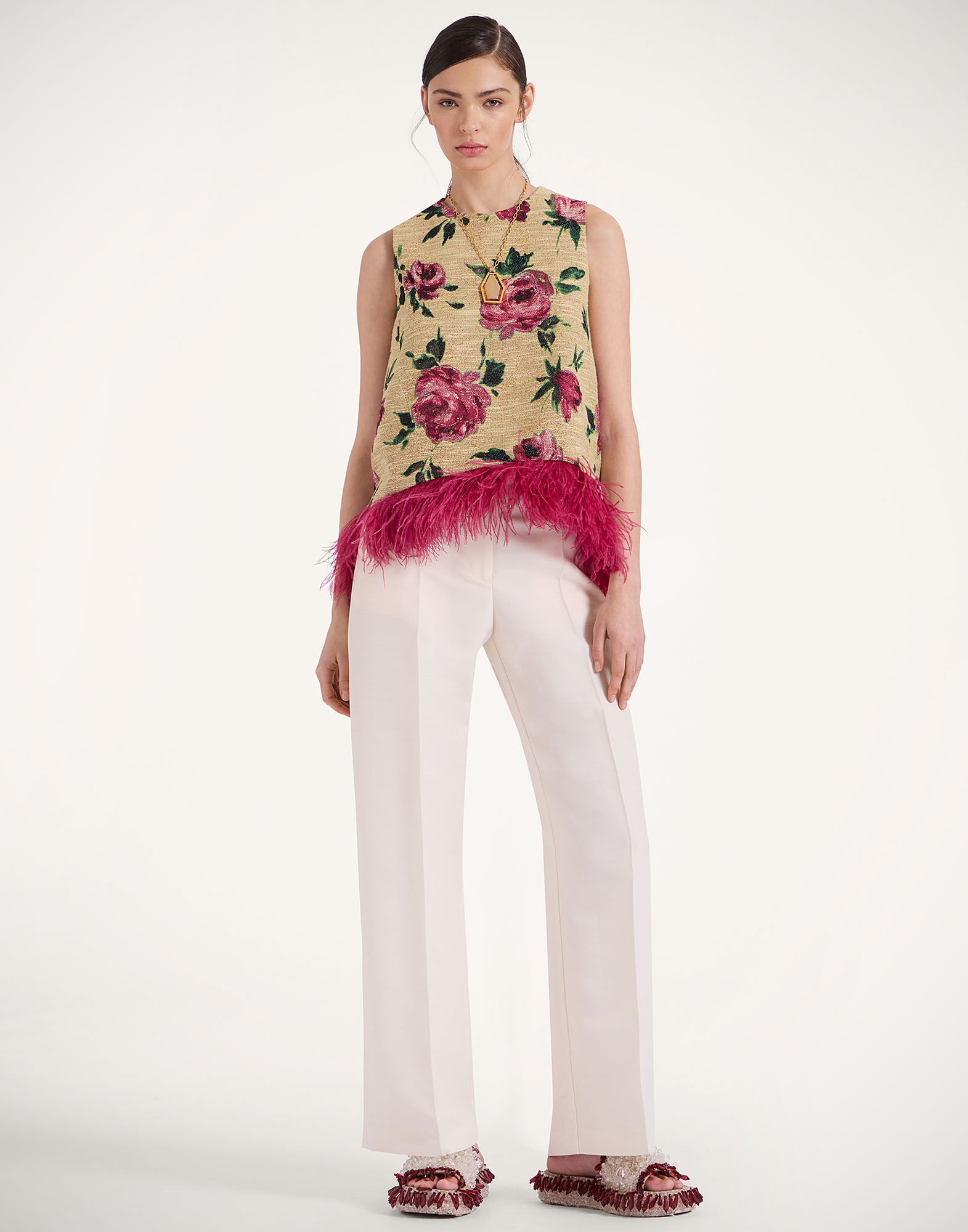 La DoubleJ Let Loose Pants Solid Ivory TRO0149CAD001SOLIDWH04