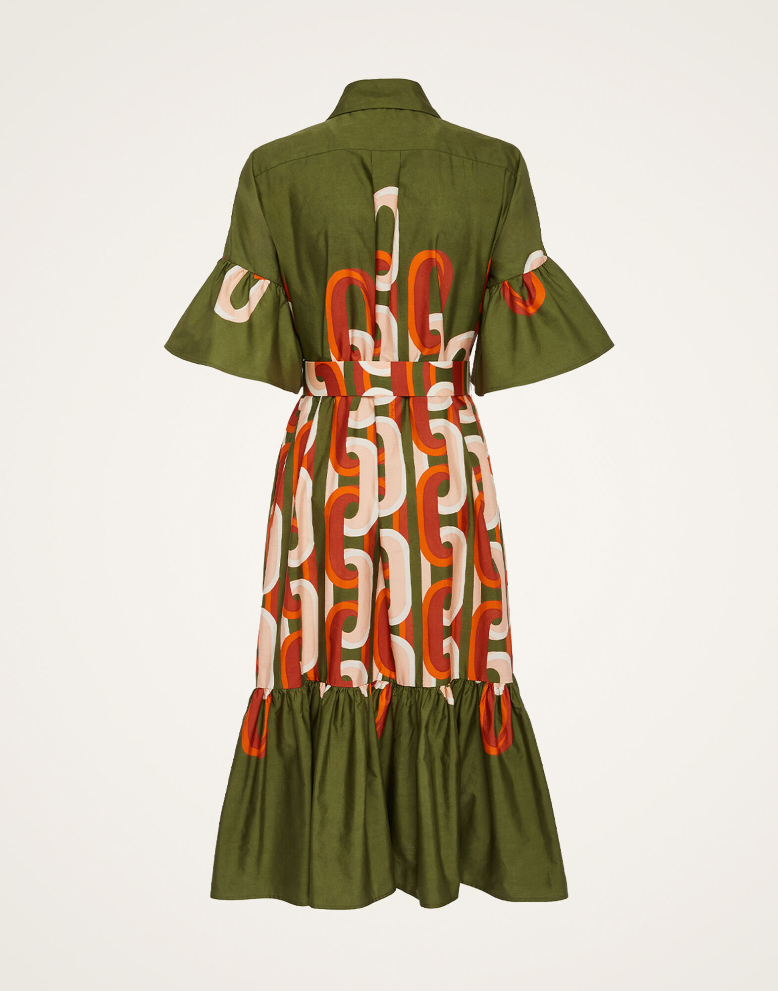 La DoubleJ Choux Midi Dress Prometheus Plac&eacute;e Camouflage DRE0733COT039EUS02GR08