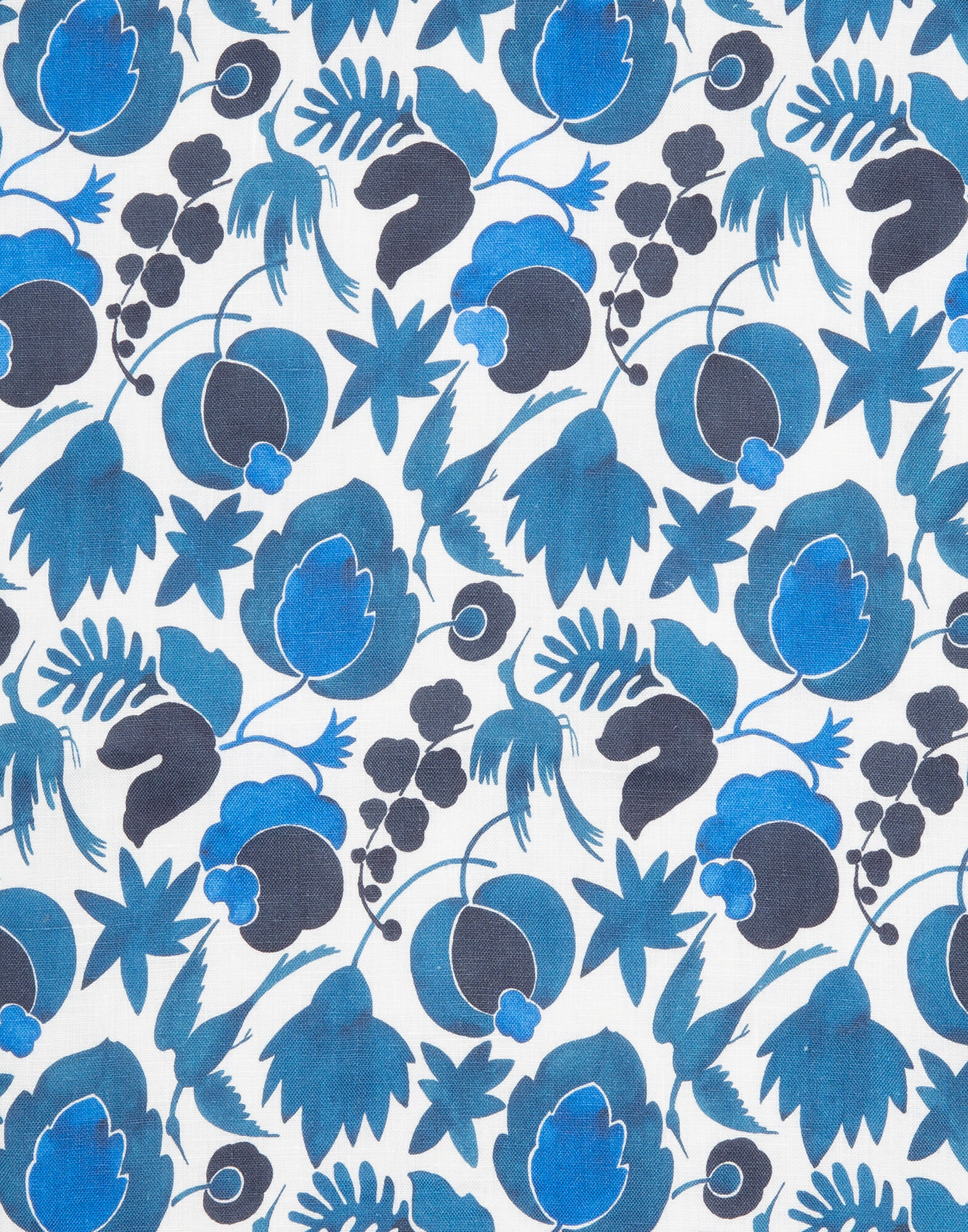 La DoubleJ Medium Tablecloth Wildbird Blu TBC0002LIN001CER0001
