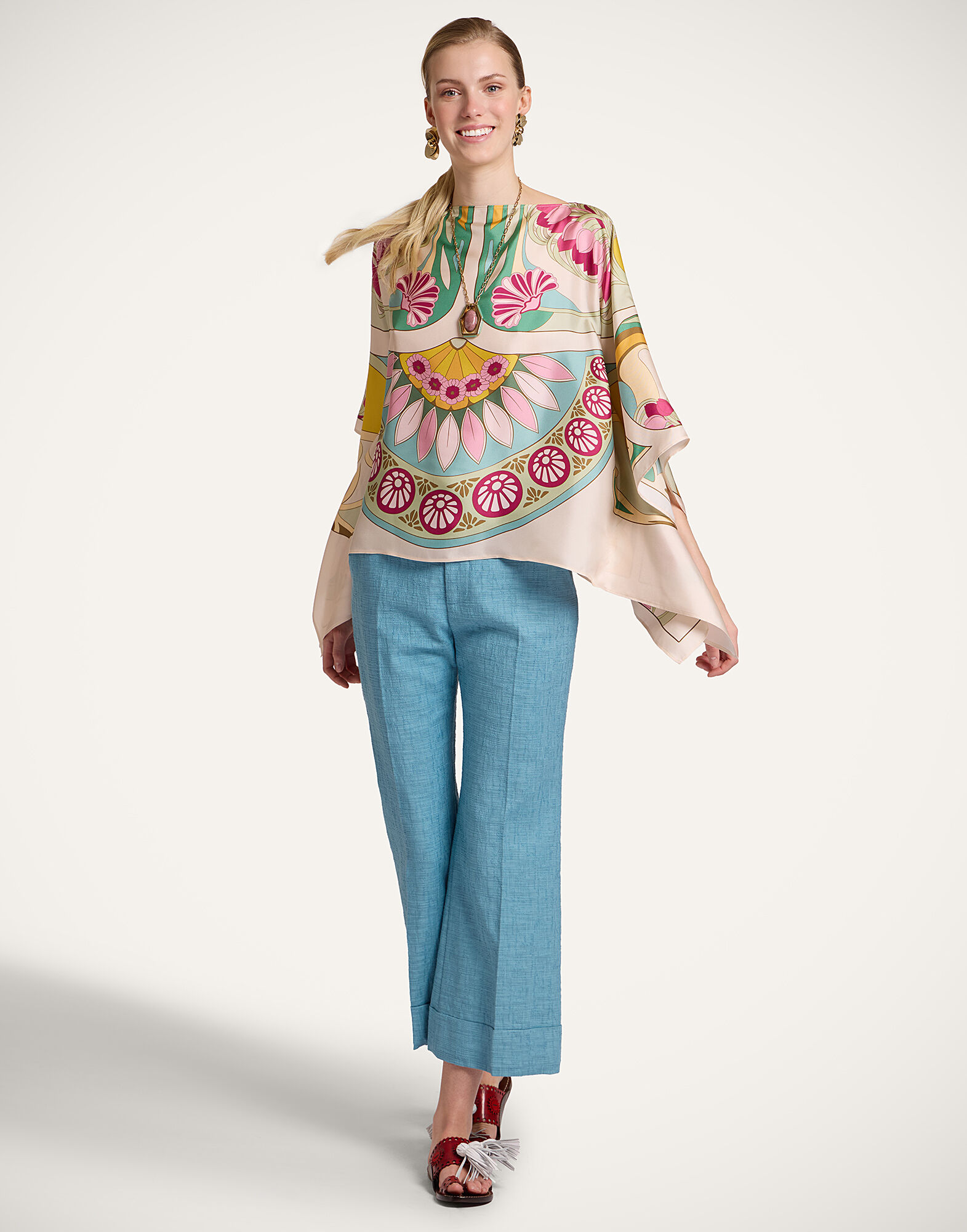 La DoubleJ Hendrix Pants Solid Light Blue TRO0014COT005SOLIDBU01