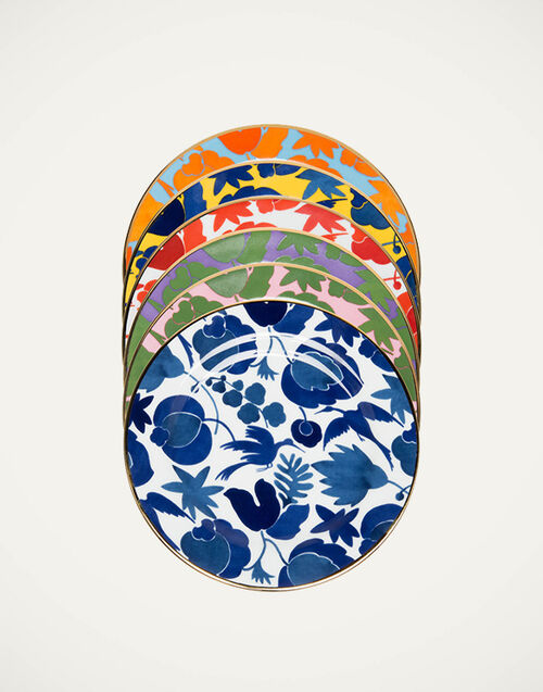 La DoubleJ Dessert Plate Set of 6 Wildbird Mix DIS0024CER001CER0022