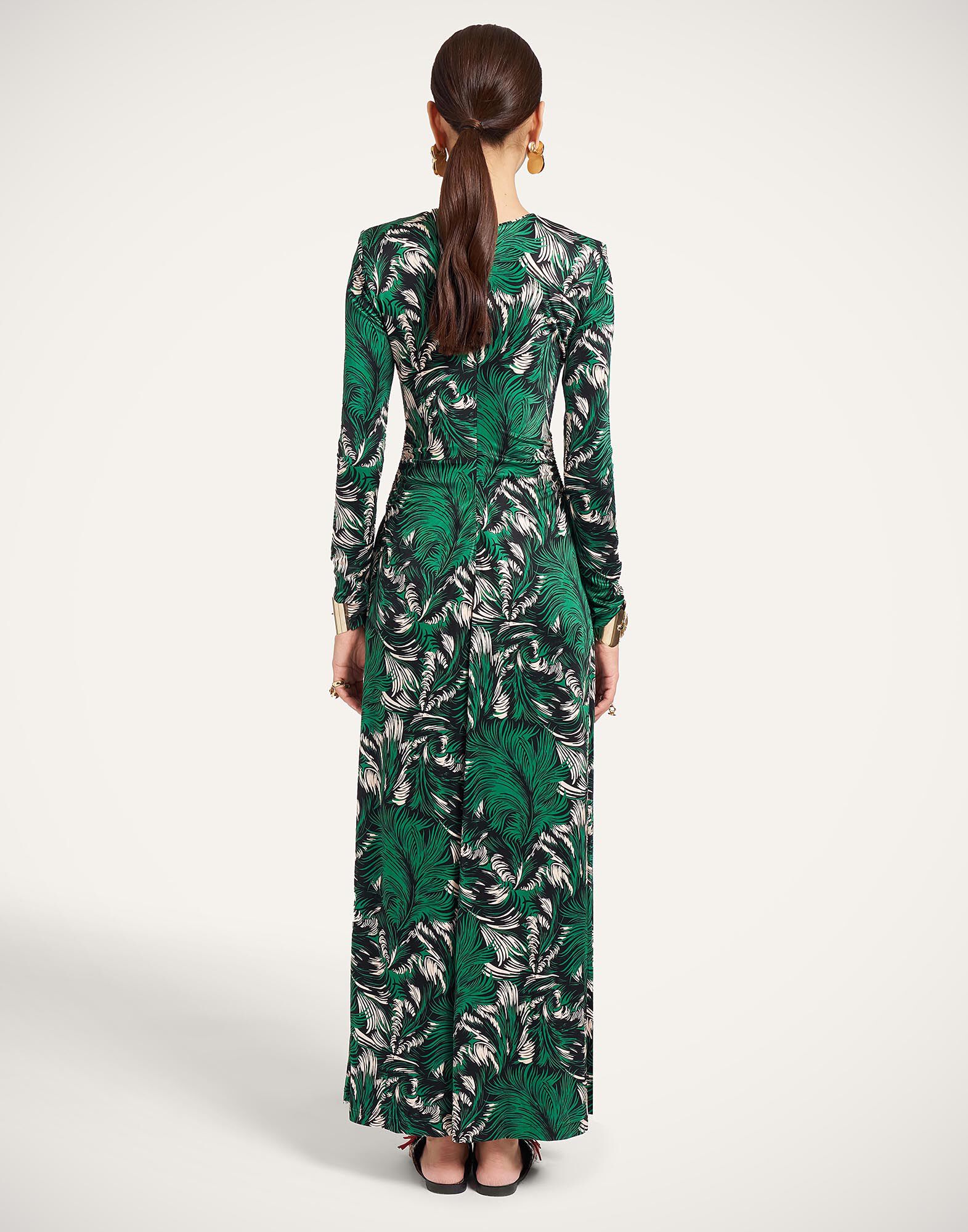 La DoubleJ Long Sleeves Angelica Dress Quill Green DRE1122JER082QLL01GR02