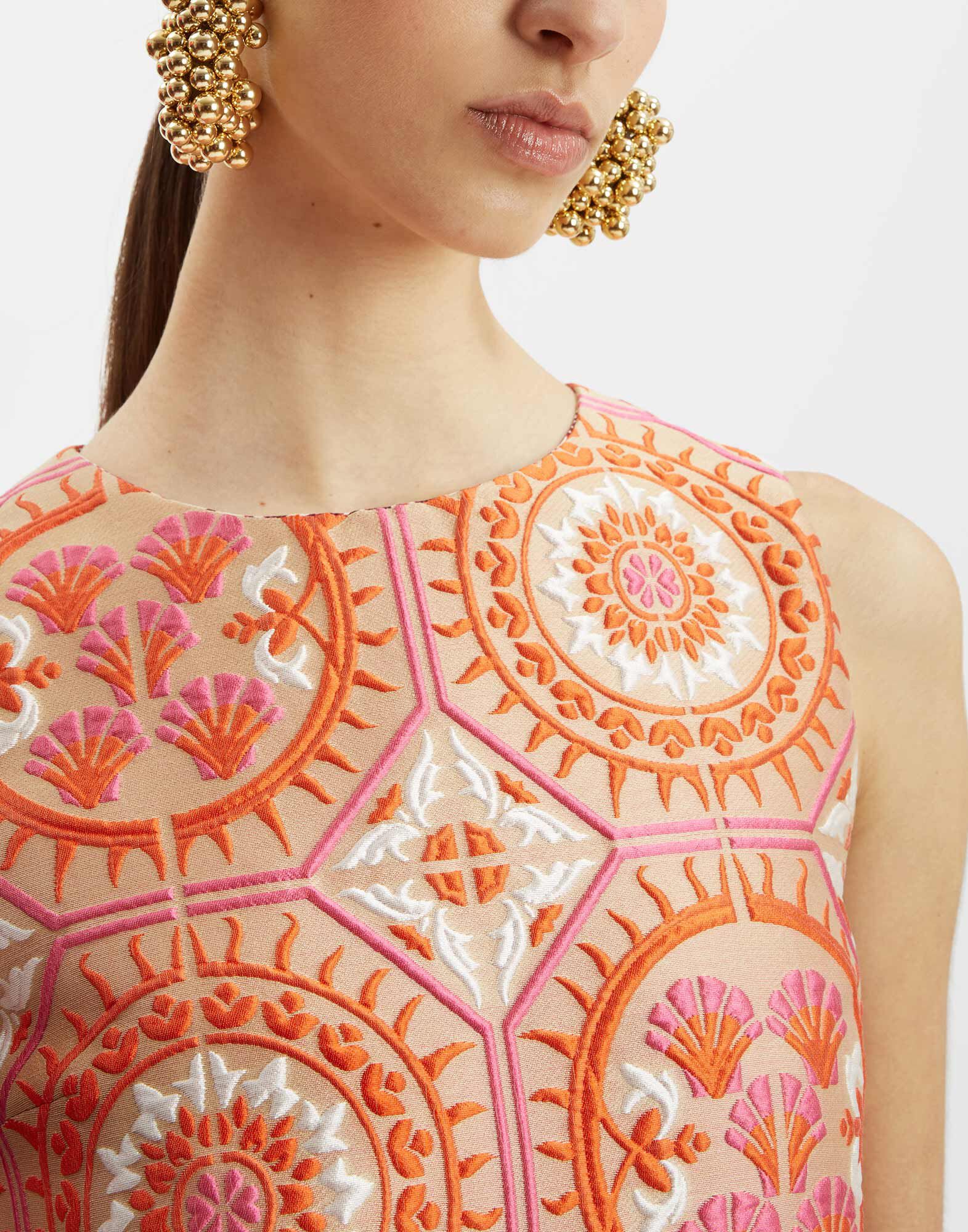 La DoubleJ Column Dress Sun Orange DRE0549JCQ074SUN01OR02