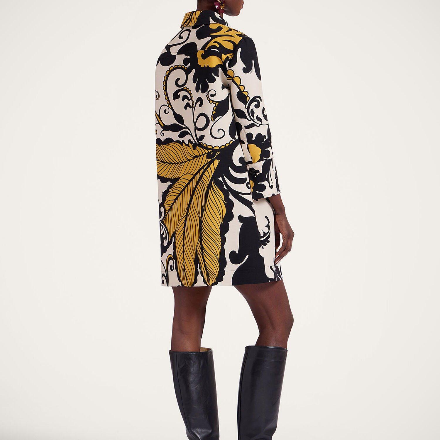 La Doublej Artemis Dress In Marea Black & White