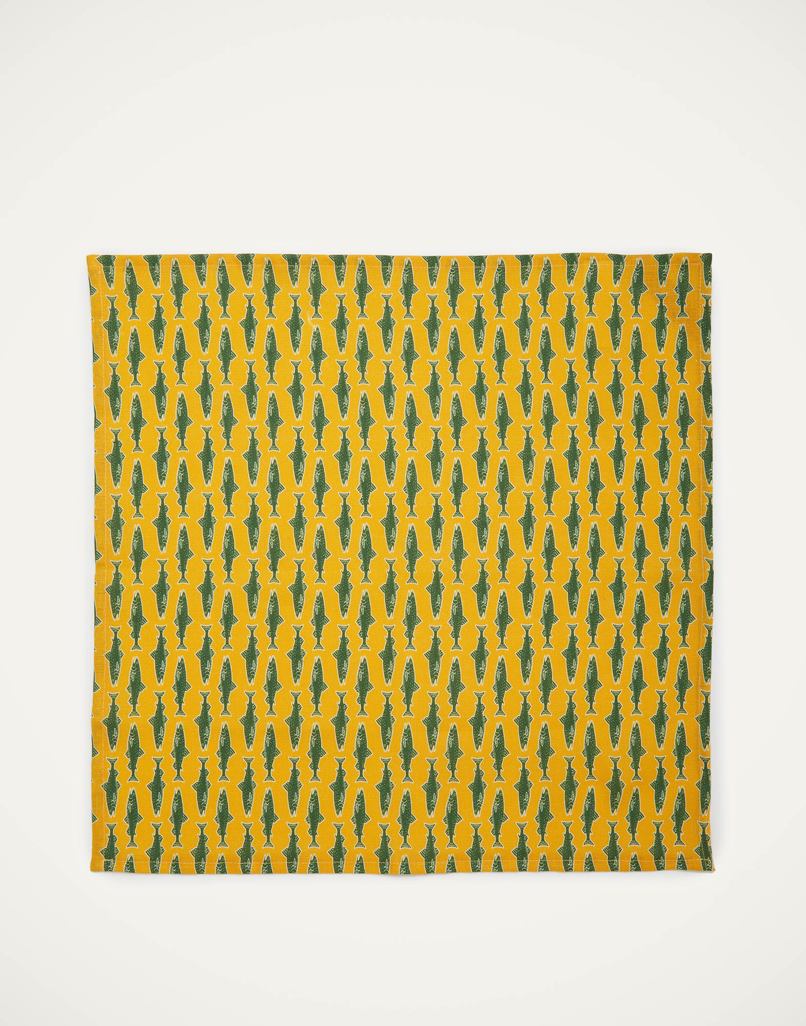La DoubleJ Large Napkins Set Of 2 Como Fish Yellow Small NAP0006LIN005CMF0006