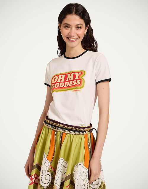 La DoubleJ The Cu-Tee Crop Solid Ecru TSH0068JER076SOP12WH01