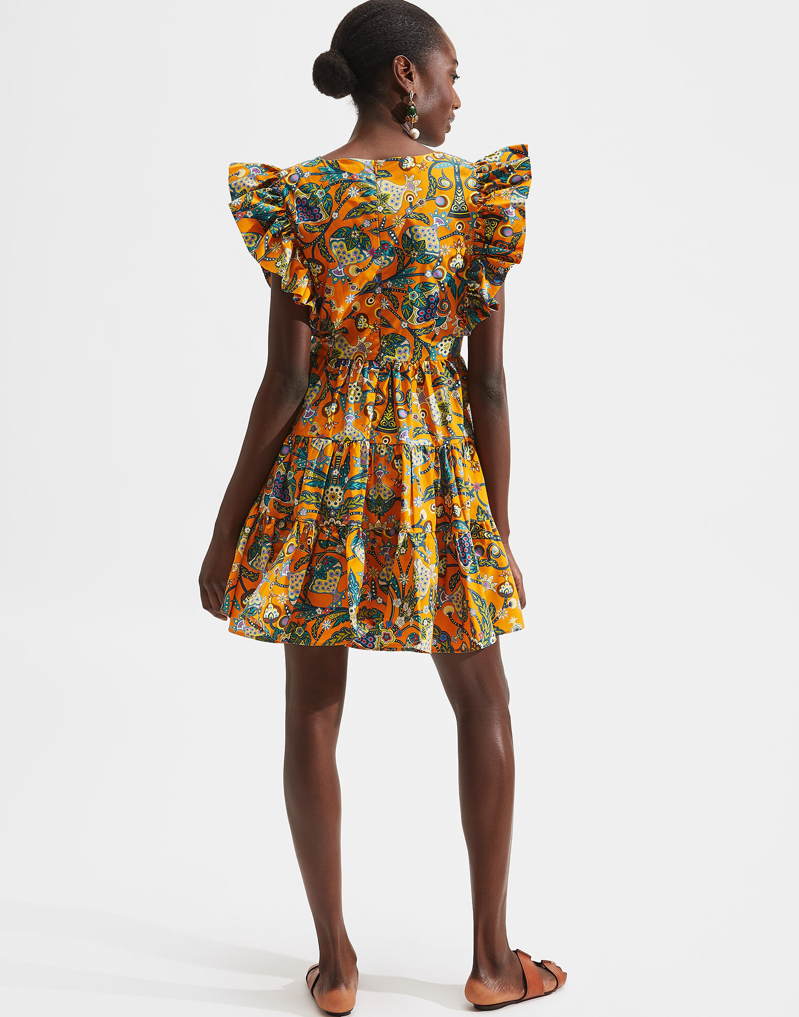 LaDoubleJ Honeybun Dress Tree Of Life Arancio DRE0240COT001TFL0002