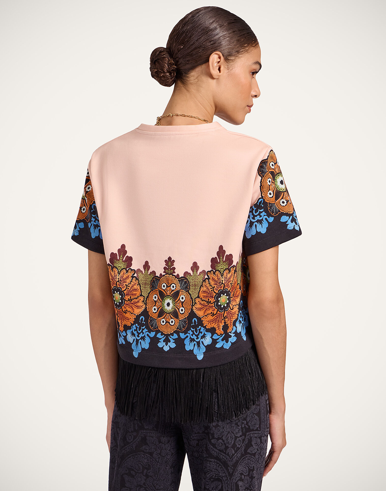 La DoubleJ La Scala Tee Bounty Plac&eacute;e Orange TSH0064JER040BOU01OR02