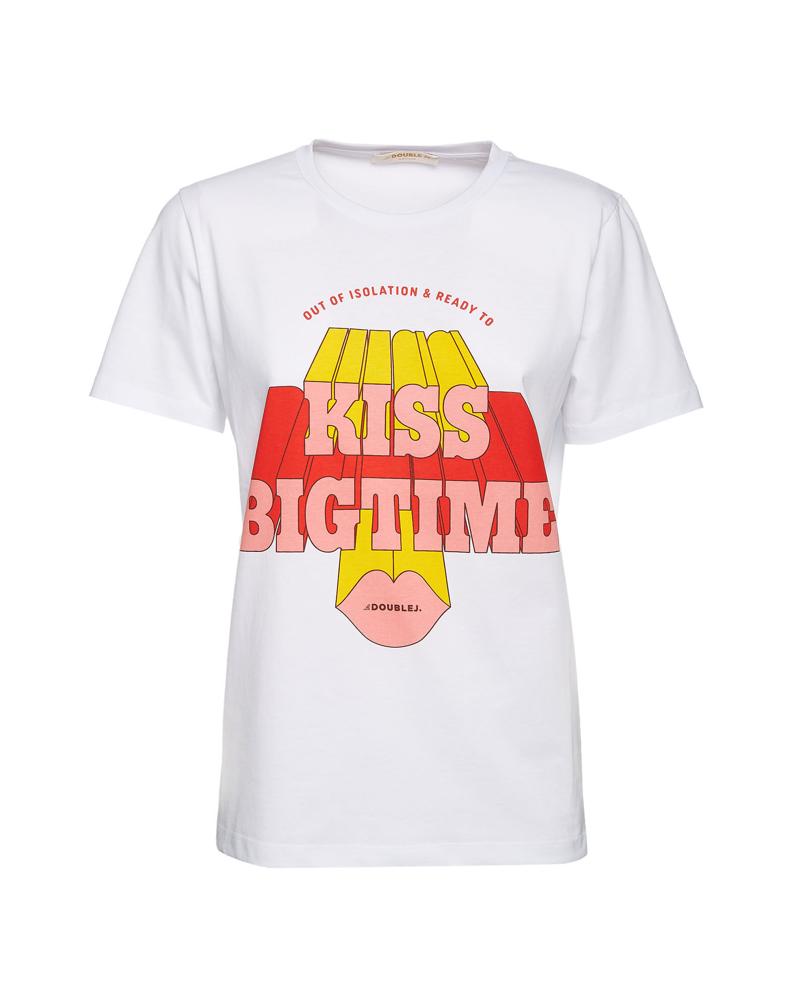 LaDoubleJ Slogan T-shirt Kiss Big Time SHI0031JER010SLO0001