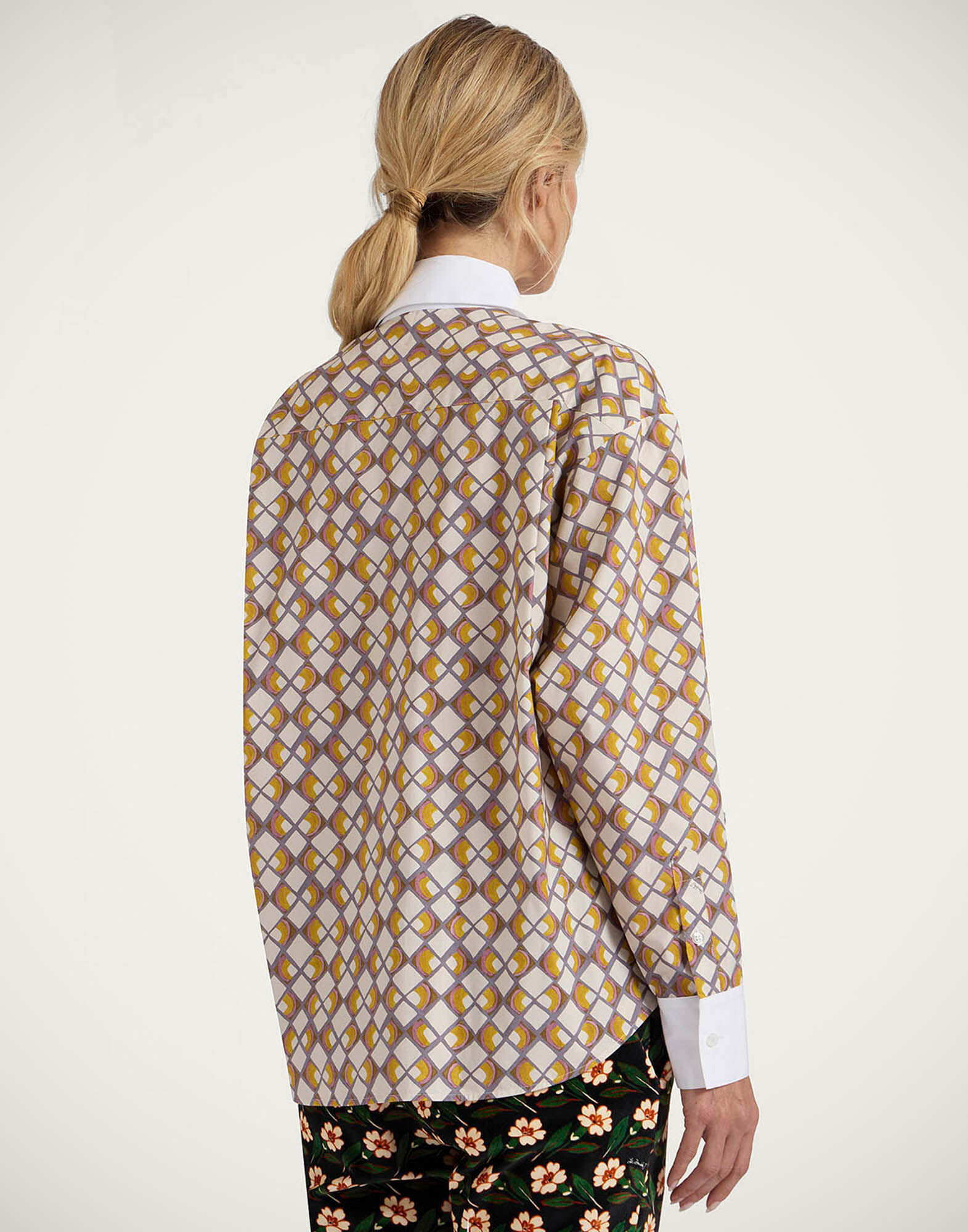 La DoubleJ Peggy Shirt Half-Light Micro Cream SHI0115COT001HAL01WH03