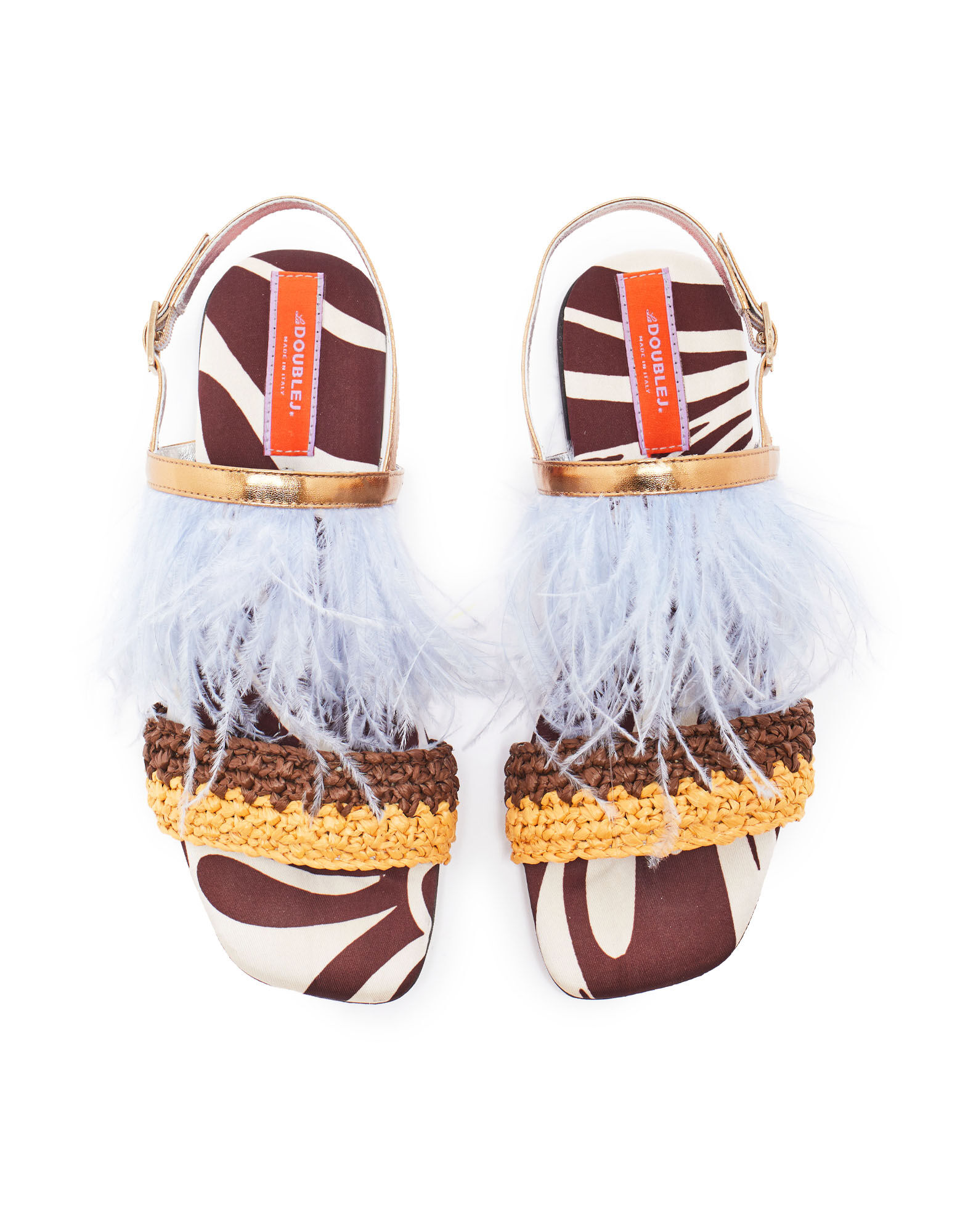 La DoubleJ Medal Sandal Watermarble SHO0076FOD001WAT01BR07