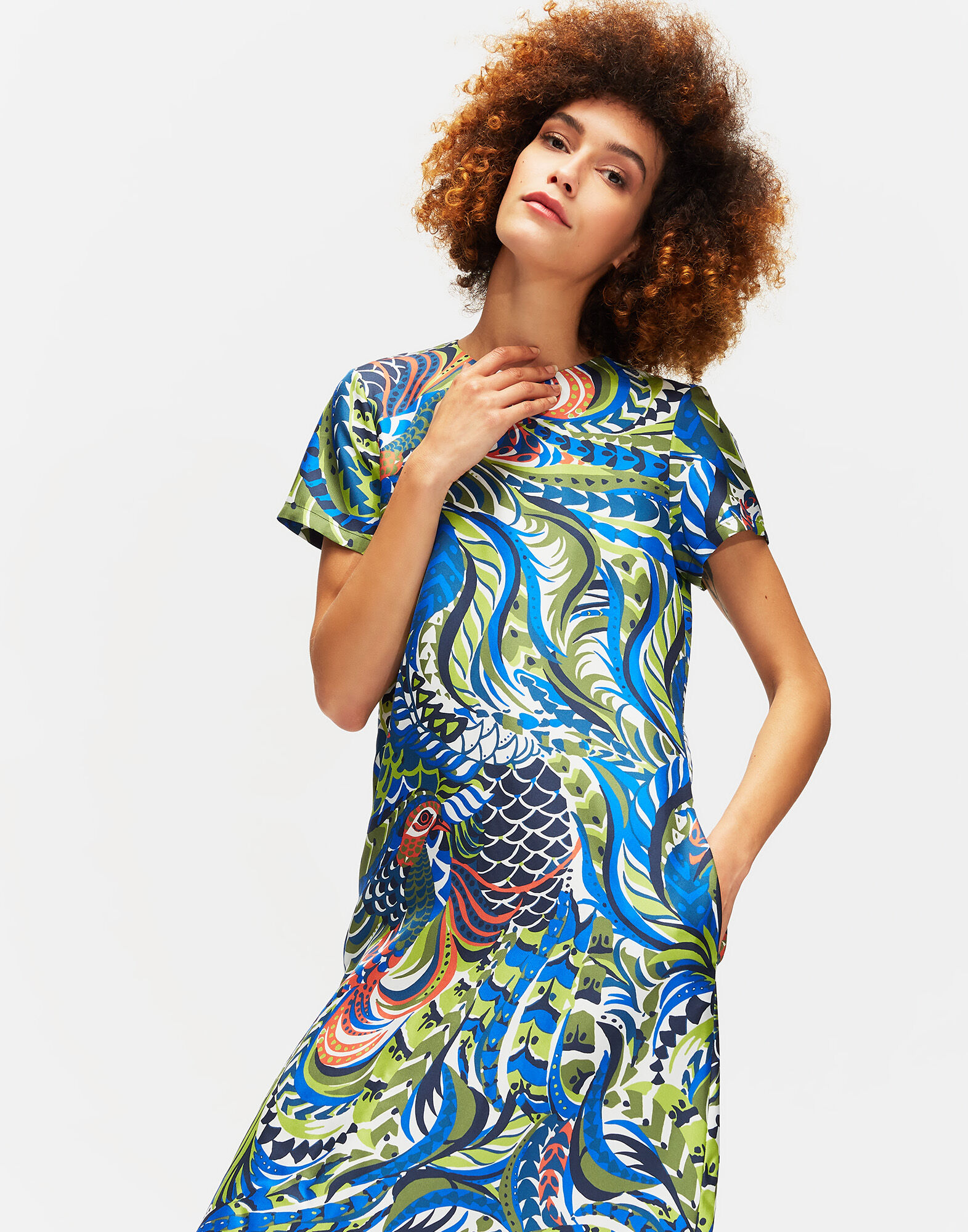 La DoubleJ Swing Dress Fenice DRE0001SIL001FEN0001