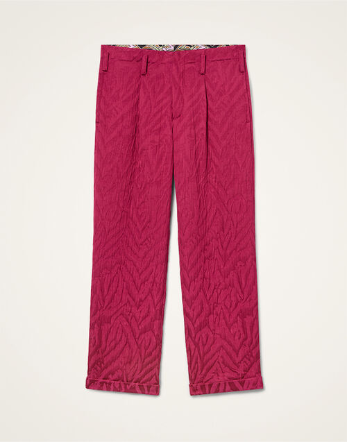 La DoubleJ Sigaretta Pants Animalier Raspberry TRO0215JCQ118ANI02RE04