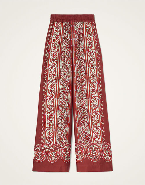 La DoubleJ Palazzo Pants Cobra Placée Red TRO0026SIL006COB01RE01