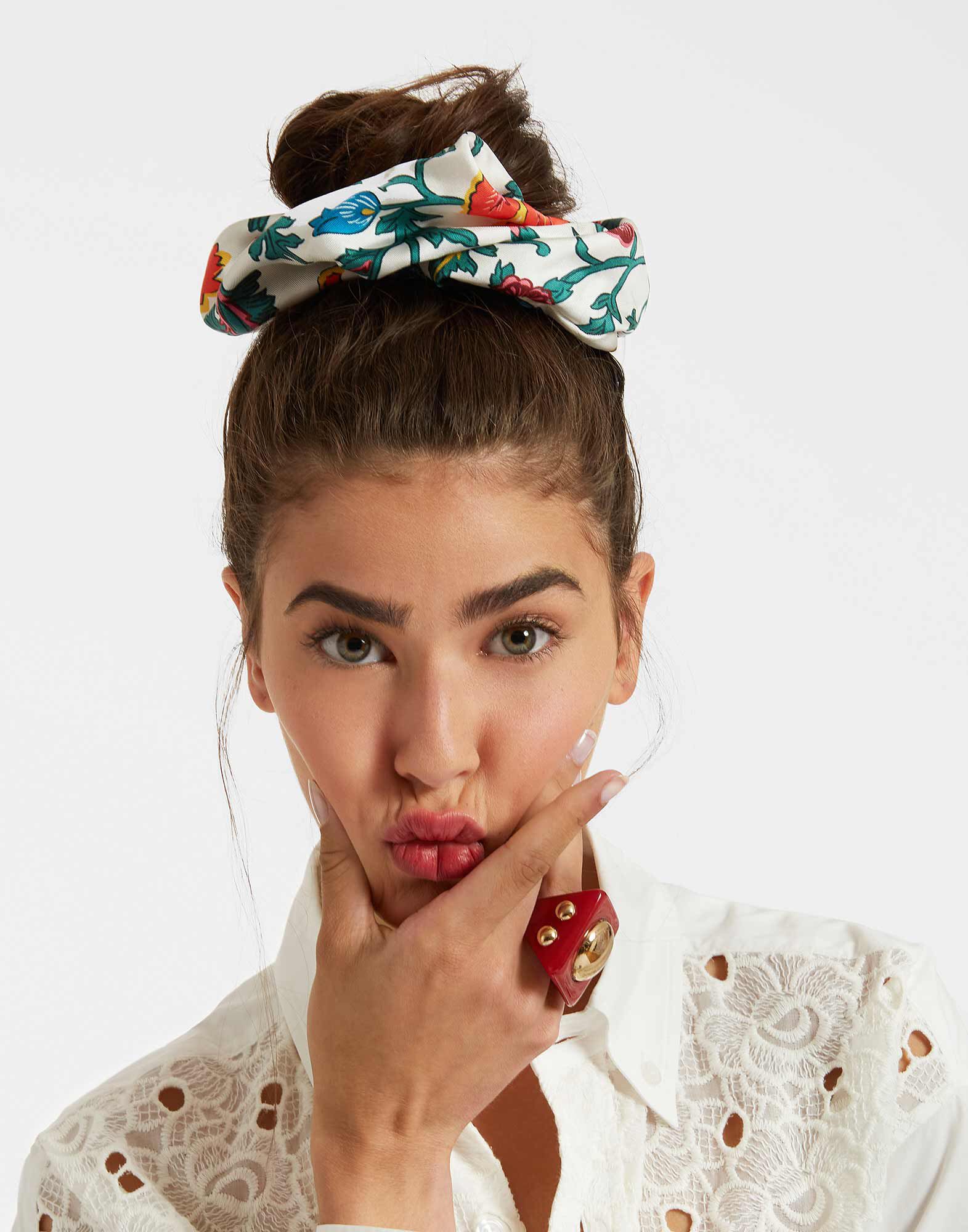 La DoubleJ Giga Scrunchie Dragonflower Mini Multicolor SCR0003SIL001DRE02MU01