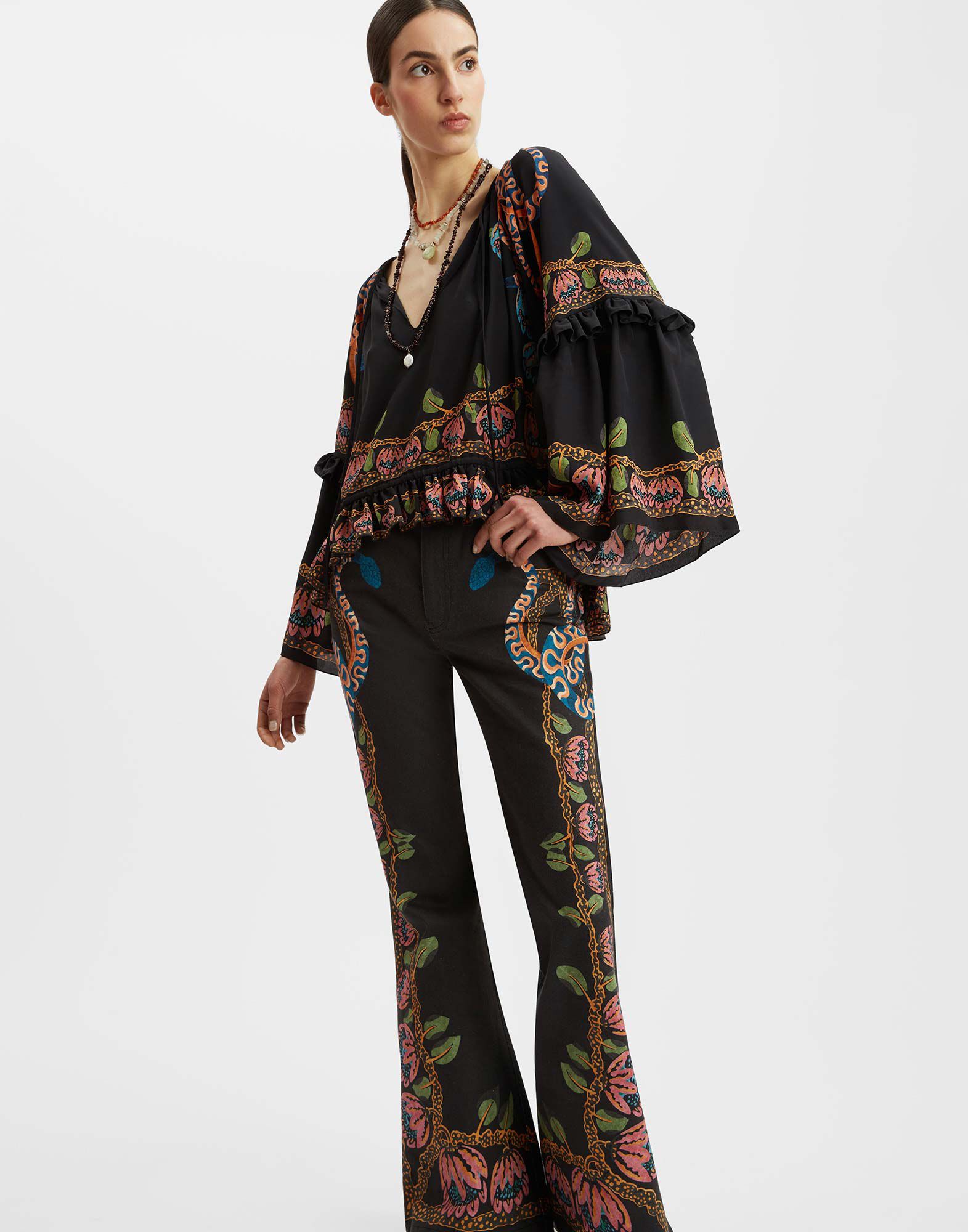 La DoubleJ Boho Blouse Eve Black TOP0132CRE005EEC01BL01