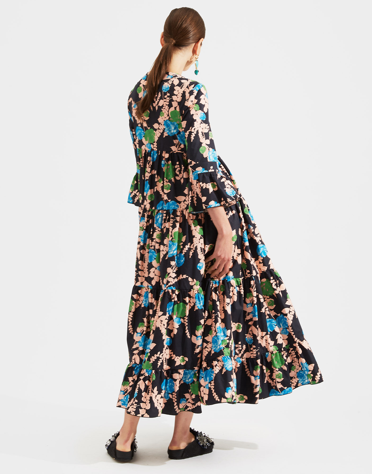 LaDoubleJ Jennifer Jane Dress Winter Rose Nero DRE0114COT001WTR0003