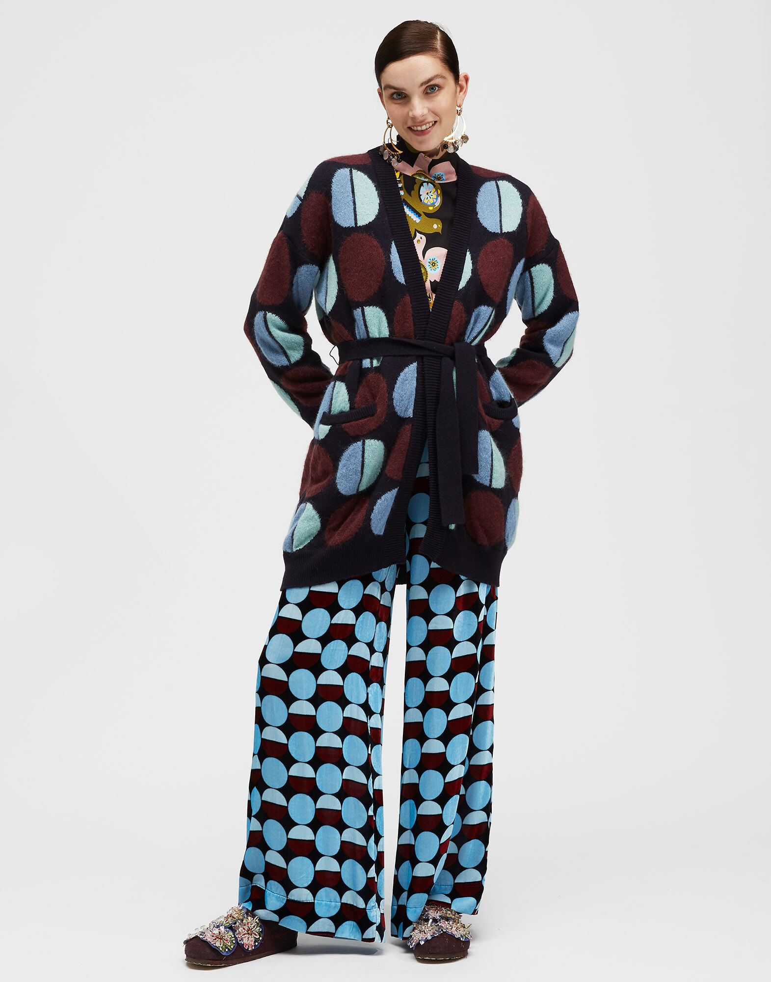 LaDoubleJ Bowling Cardigan Sfere Blu PUL0030KNI031SFE0006