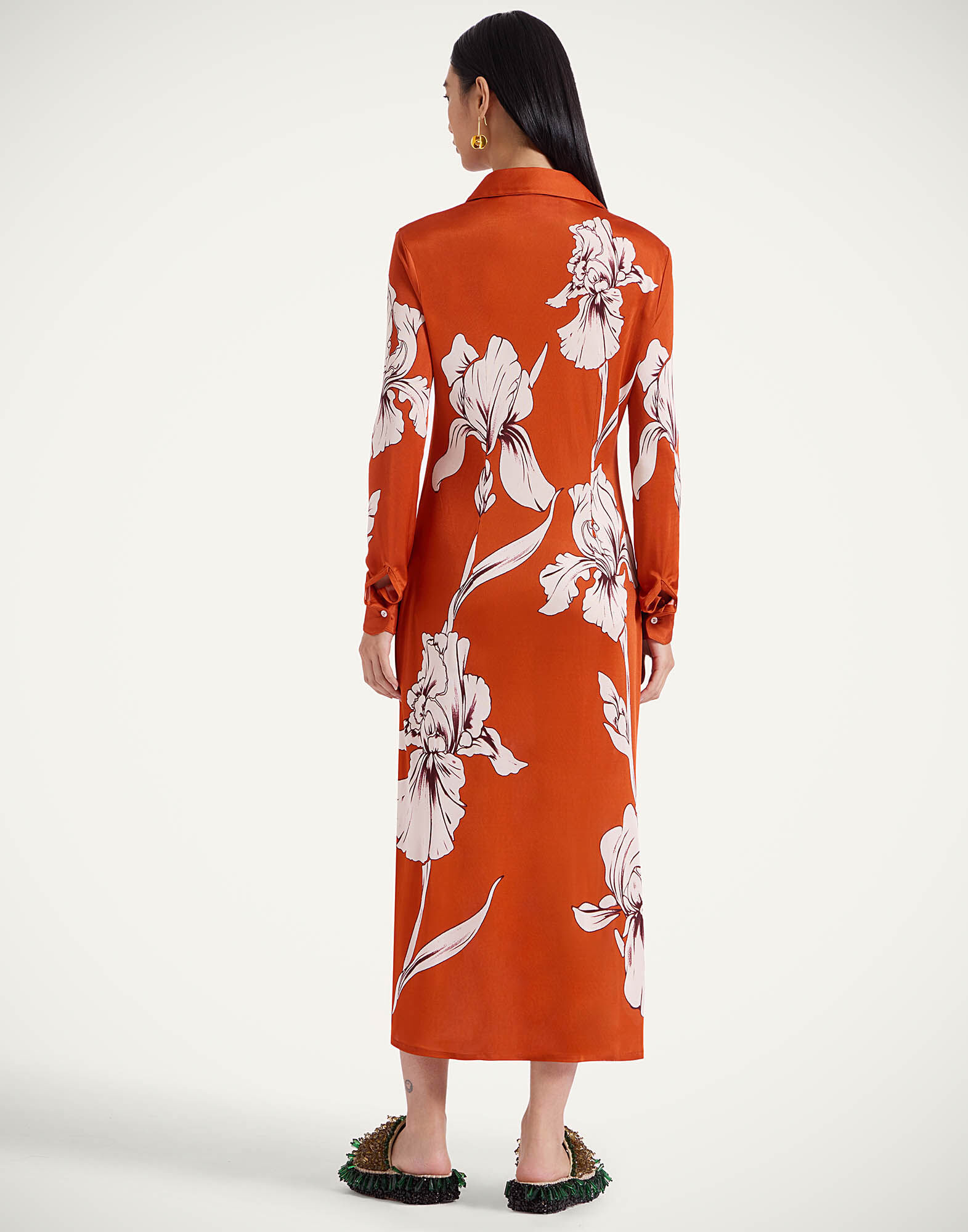 La DoubleJ Perry Street Dress Iris Plac&eacute;e Dark Orange DRE0807JER053IRS07OR03