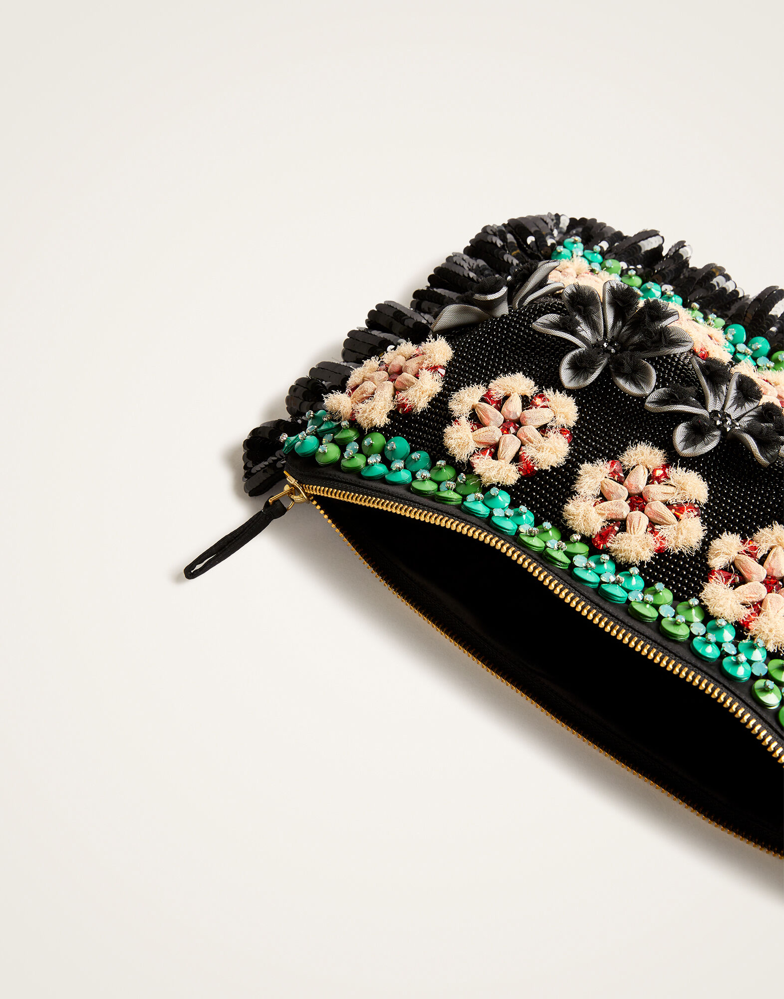 La DoubleJ Hand Pochette Bloomy Black BAG0081EMB108MXF02BL01