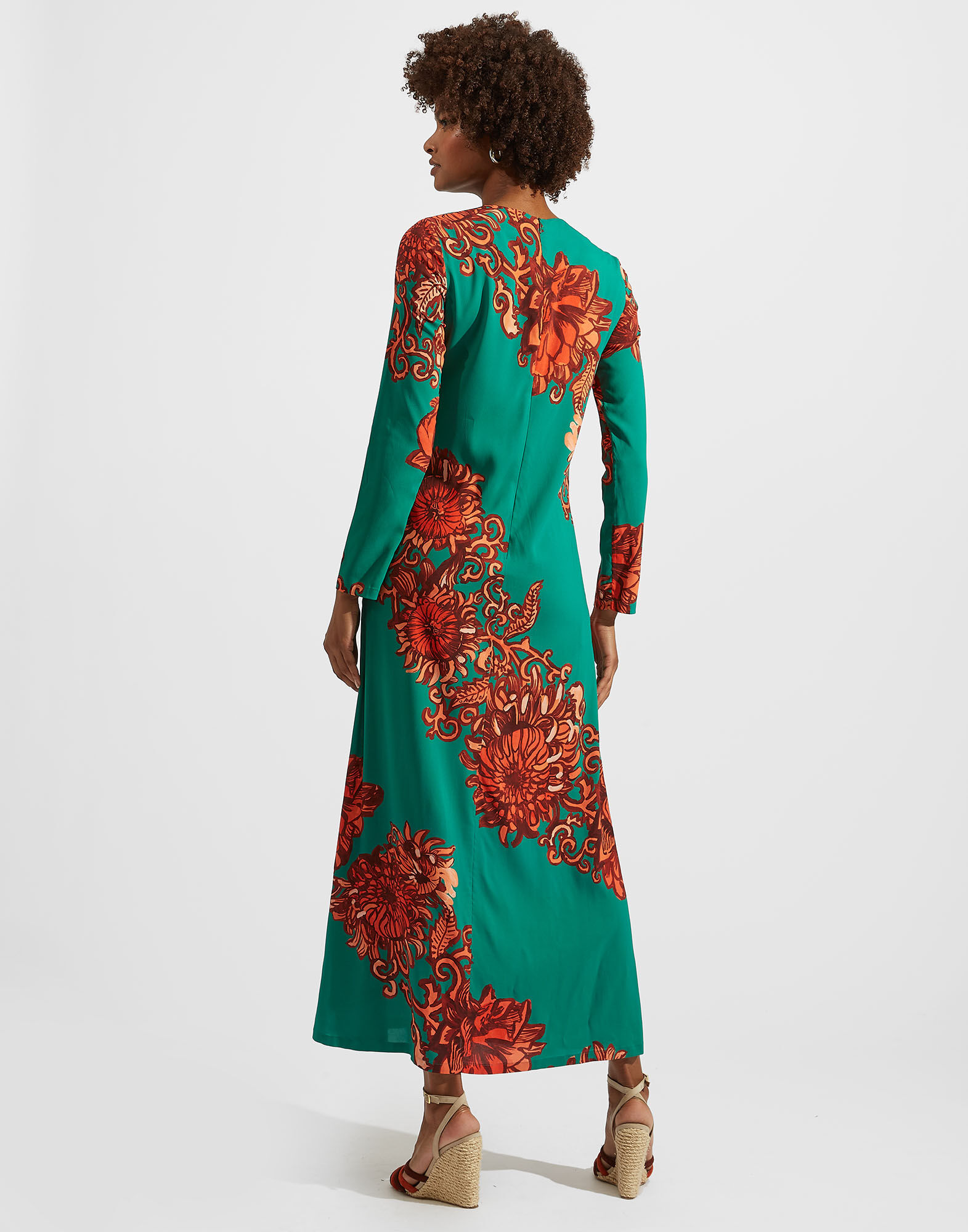 La DoubleJ Long Sleeve Swing Dress Anemone Ghirlanda DRE0184VIS001ANE03GR02