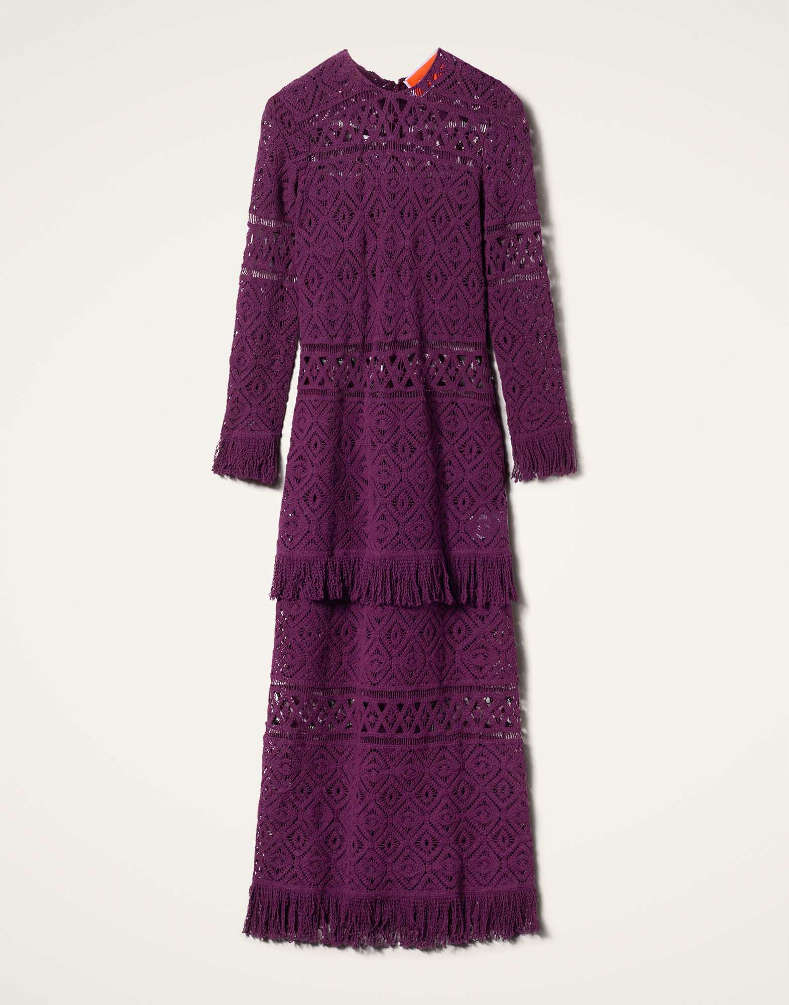 La DoubleJ Lacey Long Sleeve Swing Dress Plaza Purple DRE0681JCQ080PLA03PU01