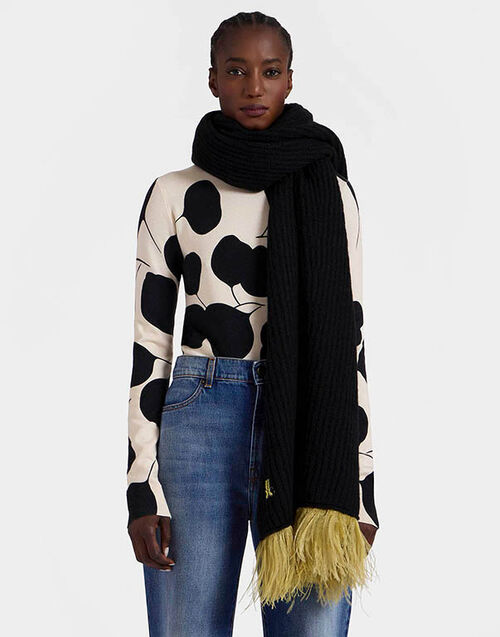 La DoubleJ High Kick Scarf Anthracite SCA0046KNI098VA213GY03