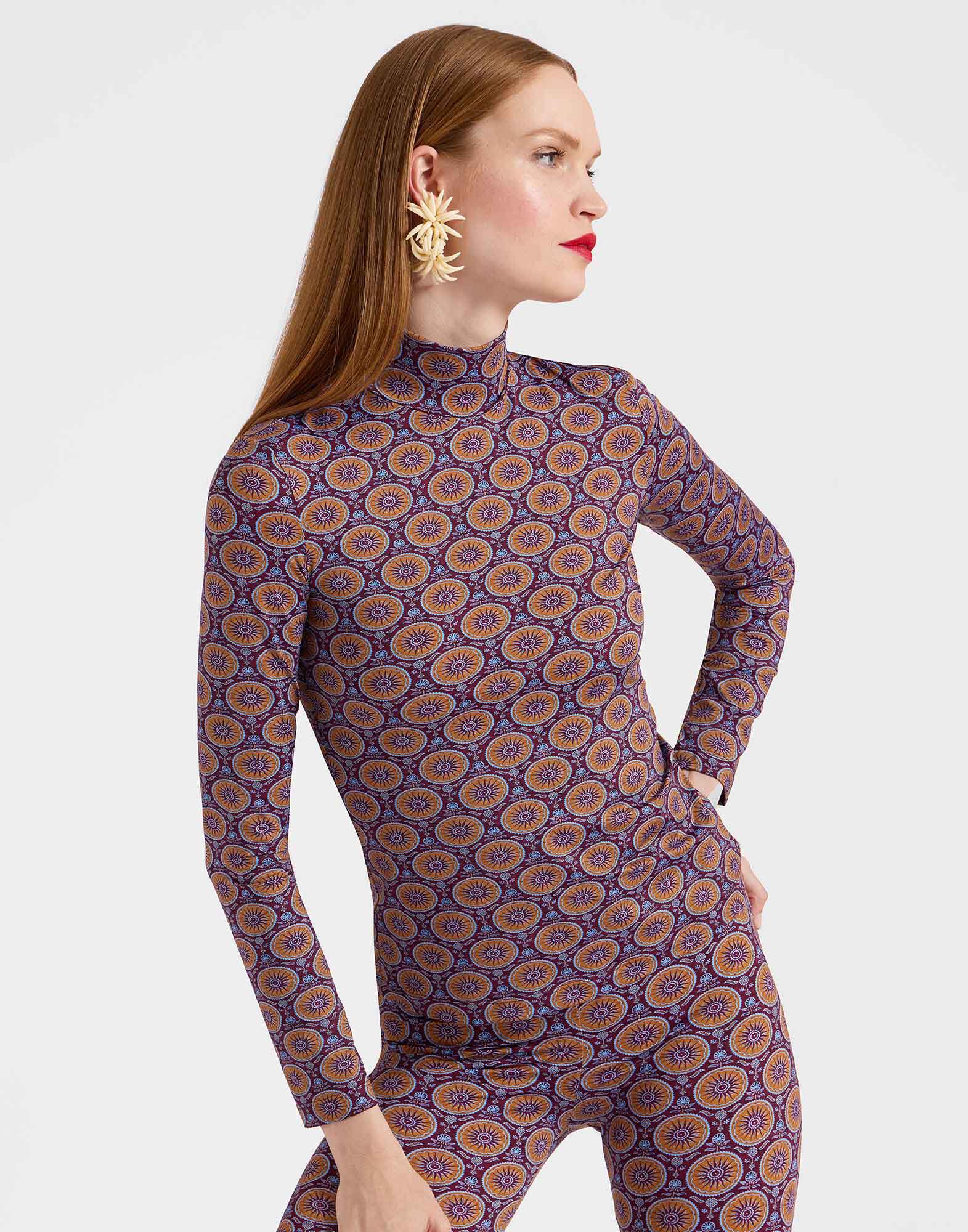 La DoubleJ Turtleneck Sovereign Mini Purple SHI0030JER005SOV02PU01