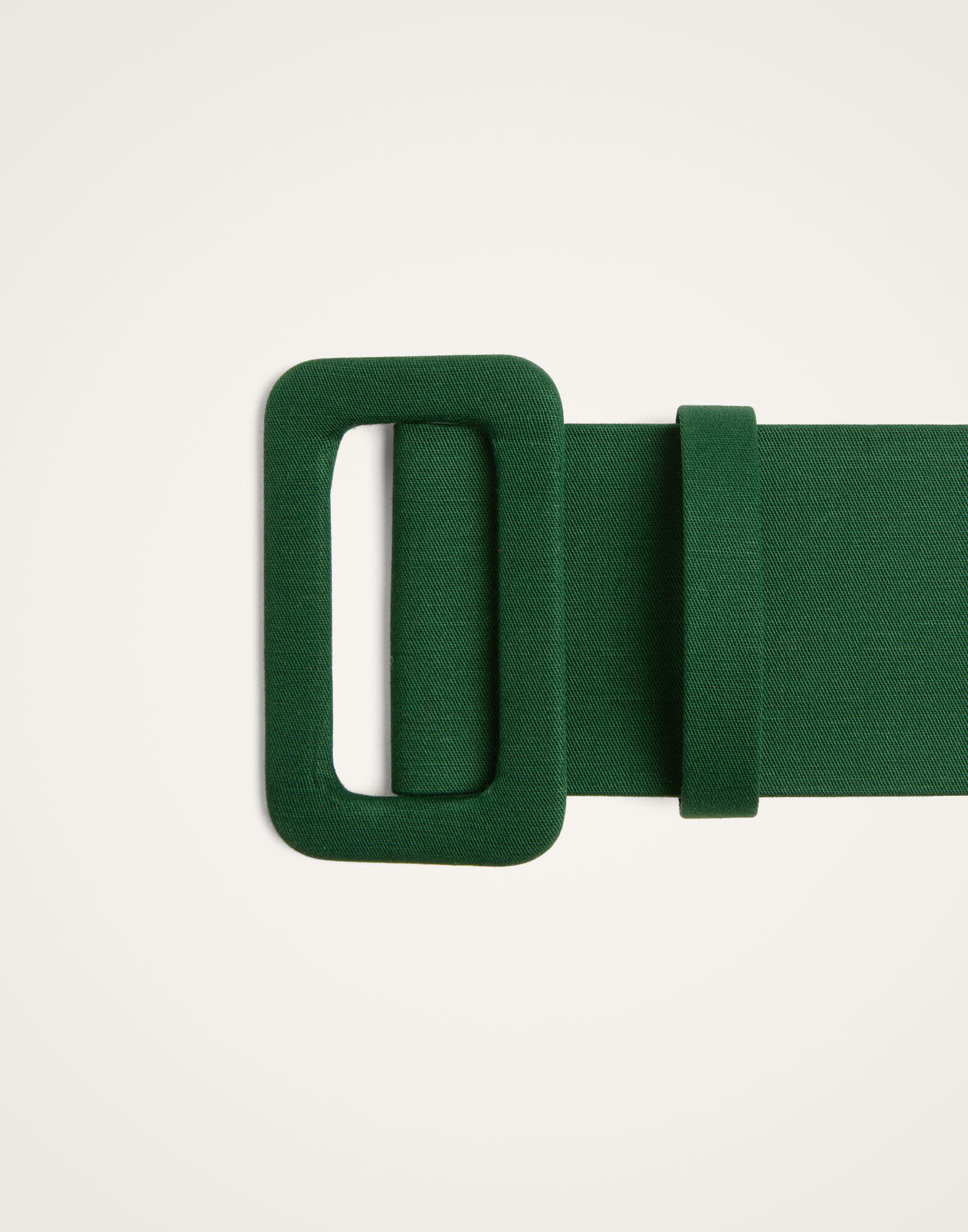 La DoubleJ Medium Belt Solid Green BEL0007COT075SOLIDGR02