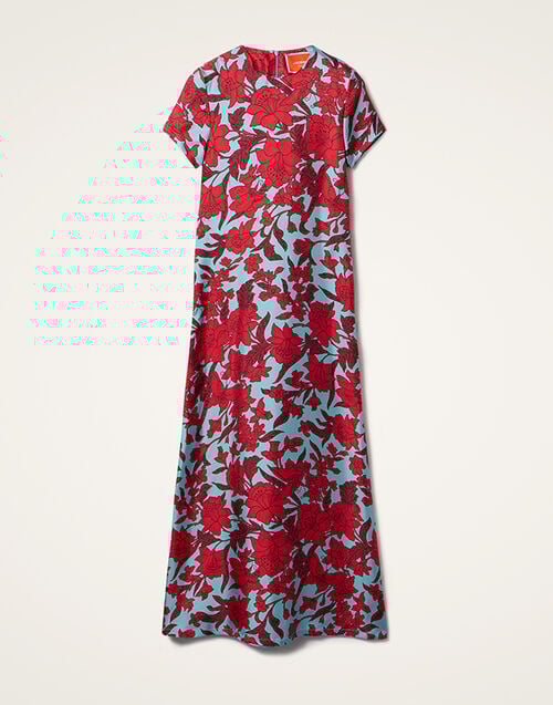 La DoubleJ Swing Dress Lilium Turchese DRE0001SIL001LIL0005