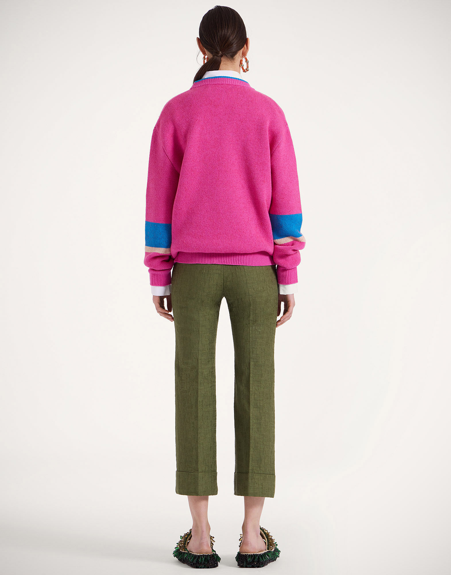 La DoubleJ Hendrix Pants Solid Camouflage TRO0014COT005SOLIDGR08