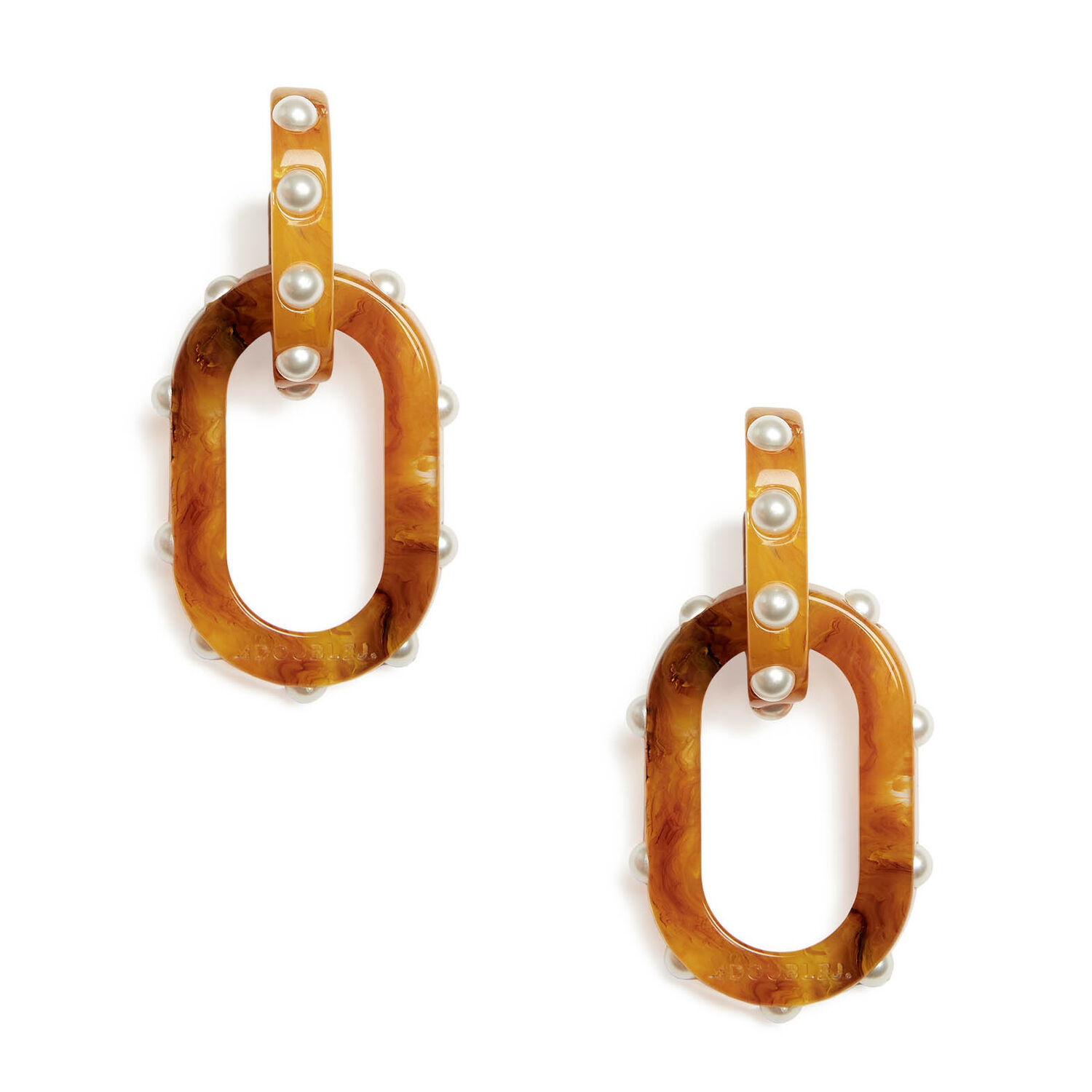 Shop La Doublej Nefertiti Double Earrings In Solid Rust