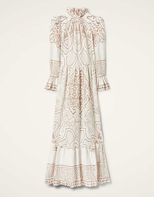 La DoubleJ Lacey Visconti Dress Solid White Smoke DRE0633EMB006SOLIDWH02