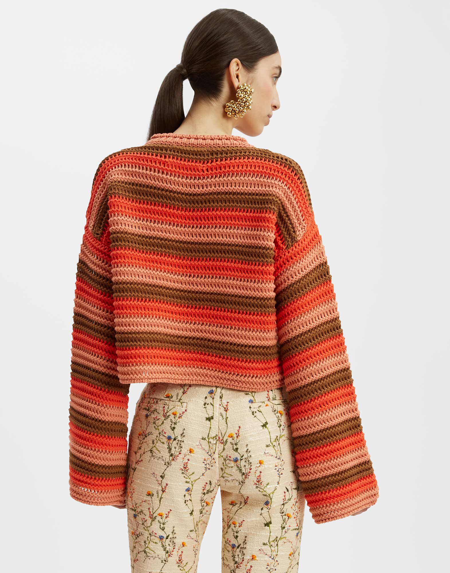 La DoubleJ Crop Sweater Multicolor Red PUL0142KNI104VA224RE01