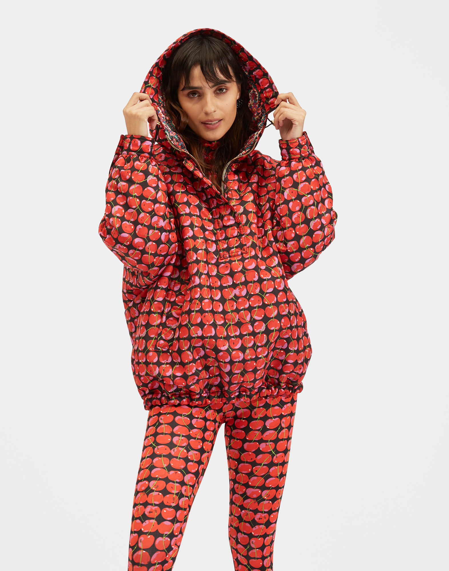 La DoubleJ Anorak Jacket Black Cherries DOW0009FAI001CHY0003