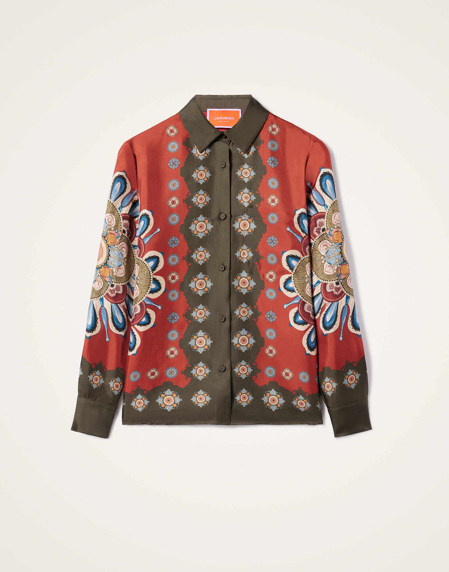 La DoubleJ Boy Shirt Nucleus Plac&eacute;e Rust SHI0040SIL001NUC06OR04