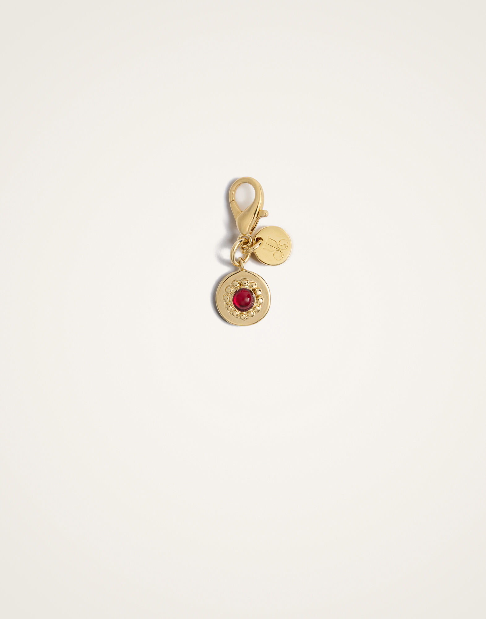 La DoubleJ Mineral Charm 24k Gold Plate CHM0011BRA003SOLIDRE01