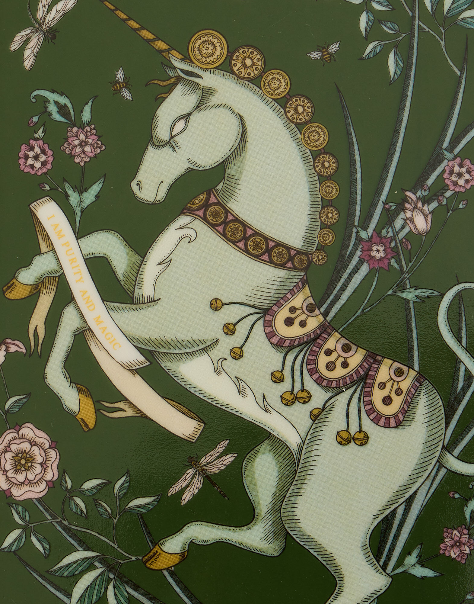 La DoubleJ Trinket Tray The Unicorn Dark Green TRI0008CER001UNI01GR03