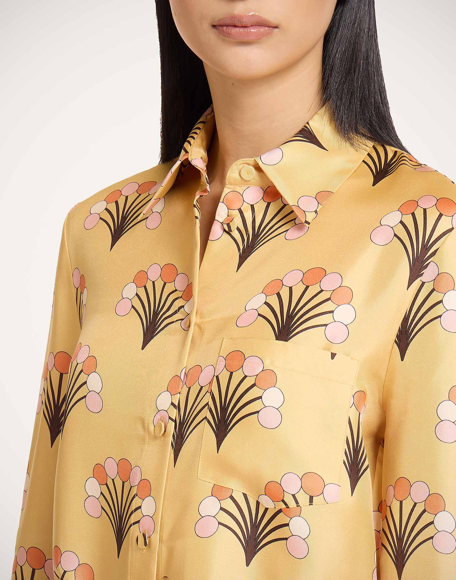 La DoubleJ Boy Shirt Florette Yellow SHI0001SIL001FLO05YE02