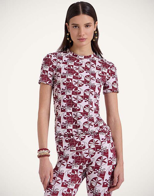 La DoubleJ Jazzercize T-Shirt Eclipse Bordeaux TSH0010JER049ECL01RE02