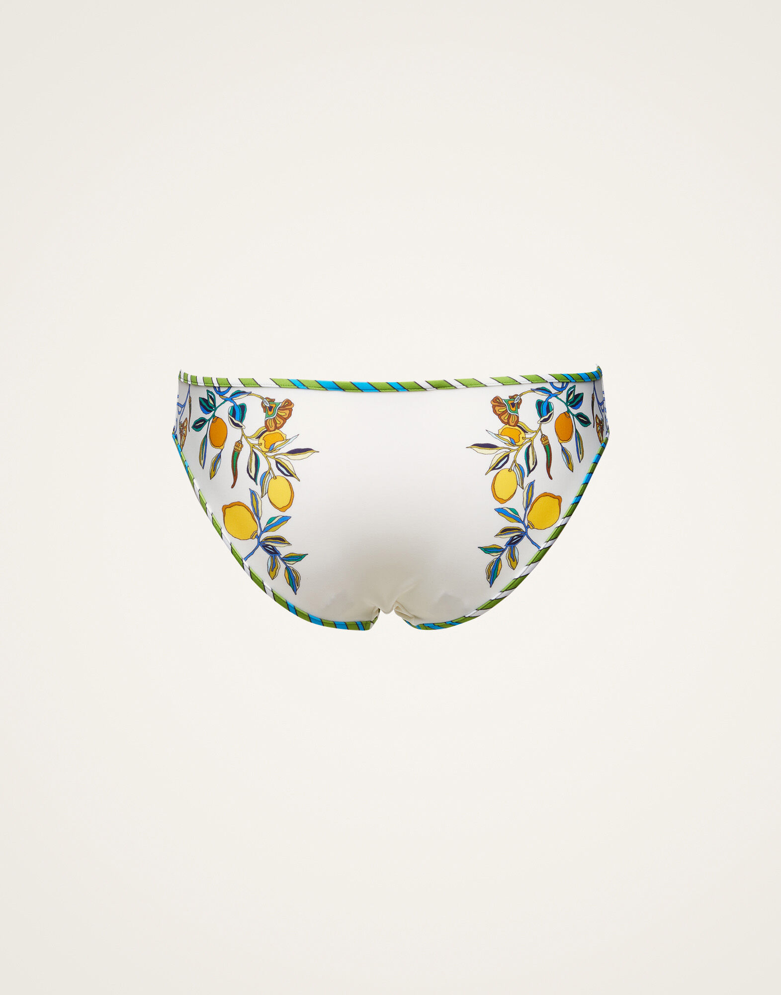La DoubleJ Bikini Bottom Borboni Plac&eacute;e Bianco SWI0033LYC003BRN03WH01