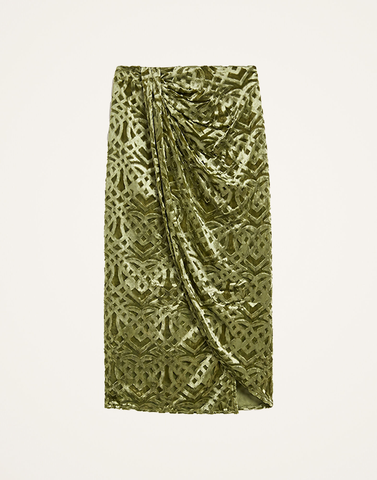 La DoubleJ Drape Skirt Verona Green SKI0210VEL021VER02GR02