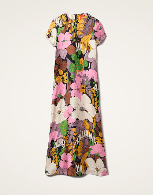 La DoubleJ Swing Dress Big Flower DRE0001SIL001BFL0001