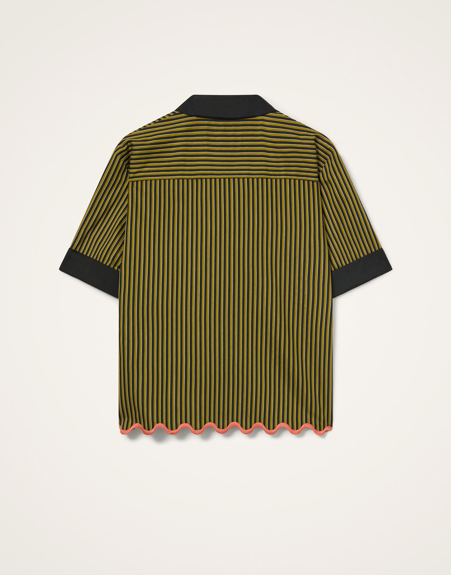 La DoubleJ Boxy Shirt Pinstripe Green SHI0170VIS029STR09GR02
