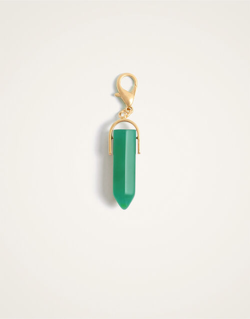 La DoubleJ Pillar Charm 24K Gold Plate & Aventurine CHM0017BRA003AGA02YE05
