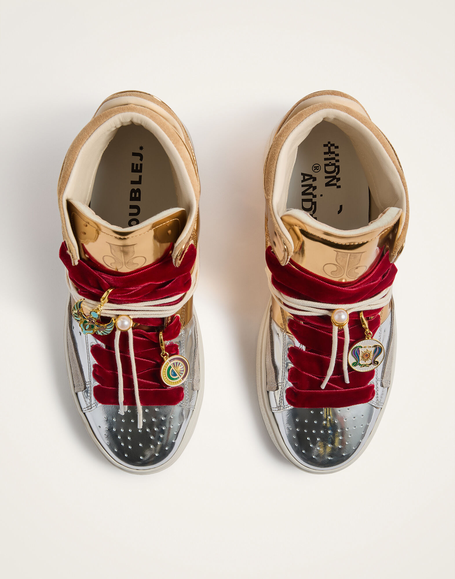 La DoubleJ All Time High Top Bicolor Gold SHO0113LEA018BIC01YE05