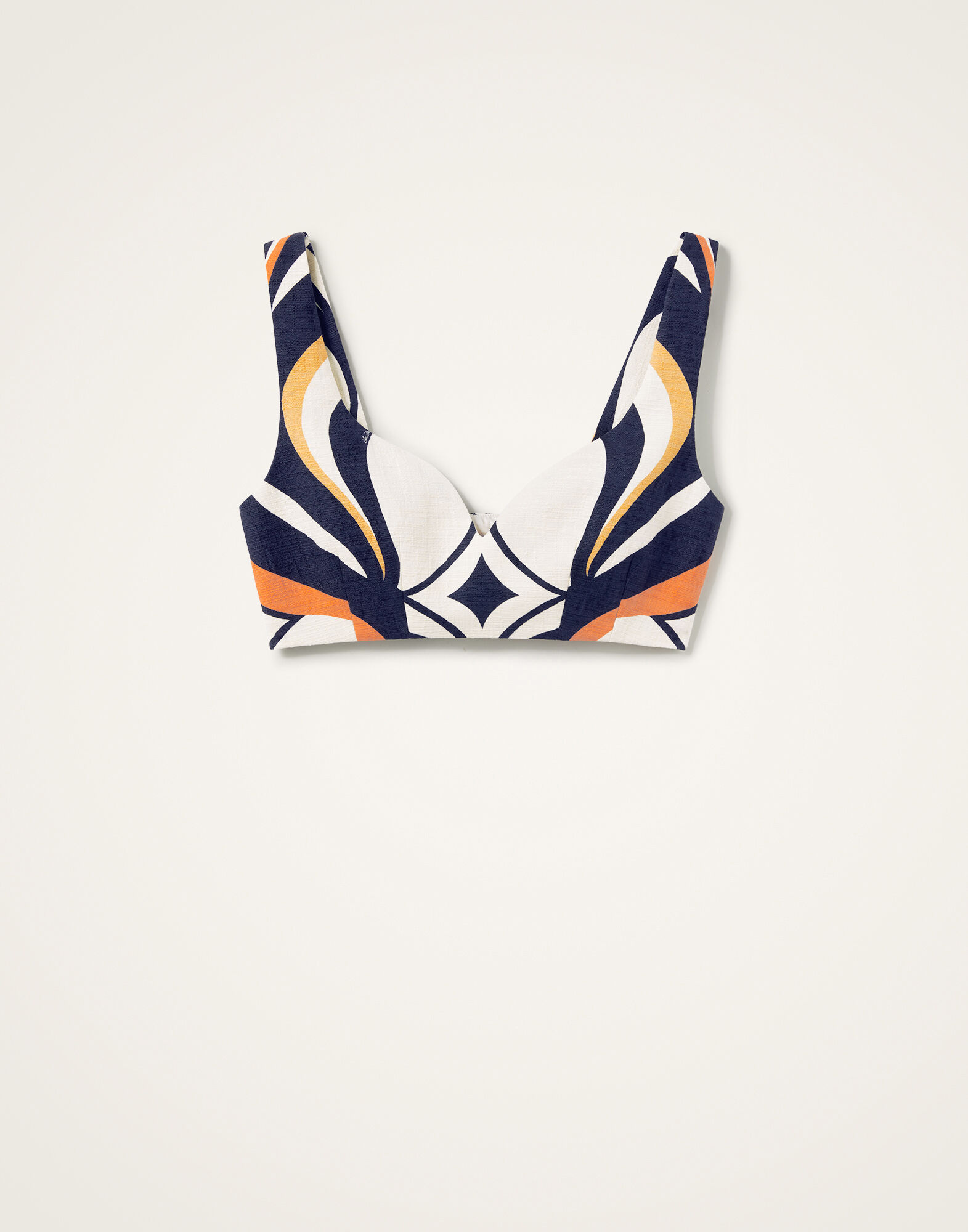 La DoubleJ Baia Crop Top Jive Macro White TOP0113COT005JIV04WH01