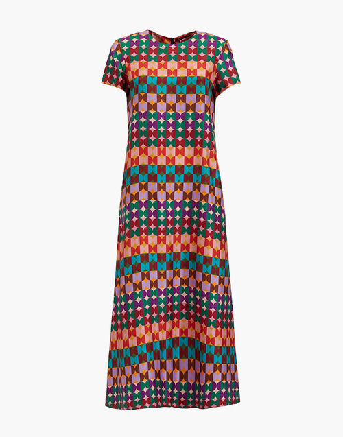 La DoubleJ Swing Dress Mezzaluna Rainbow DRE0001SIL001MEZ0005