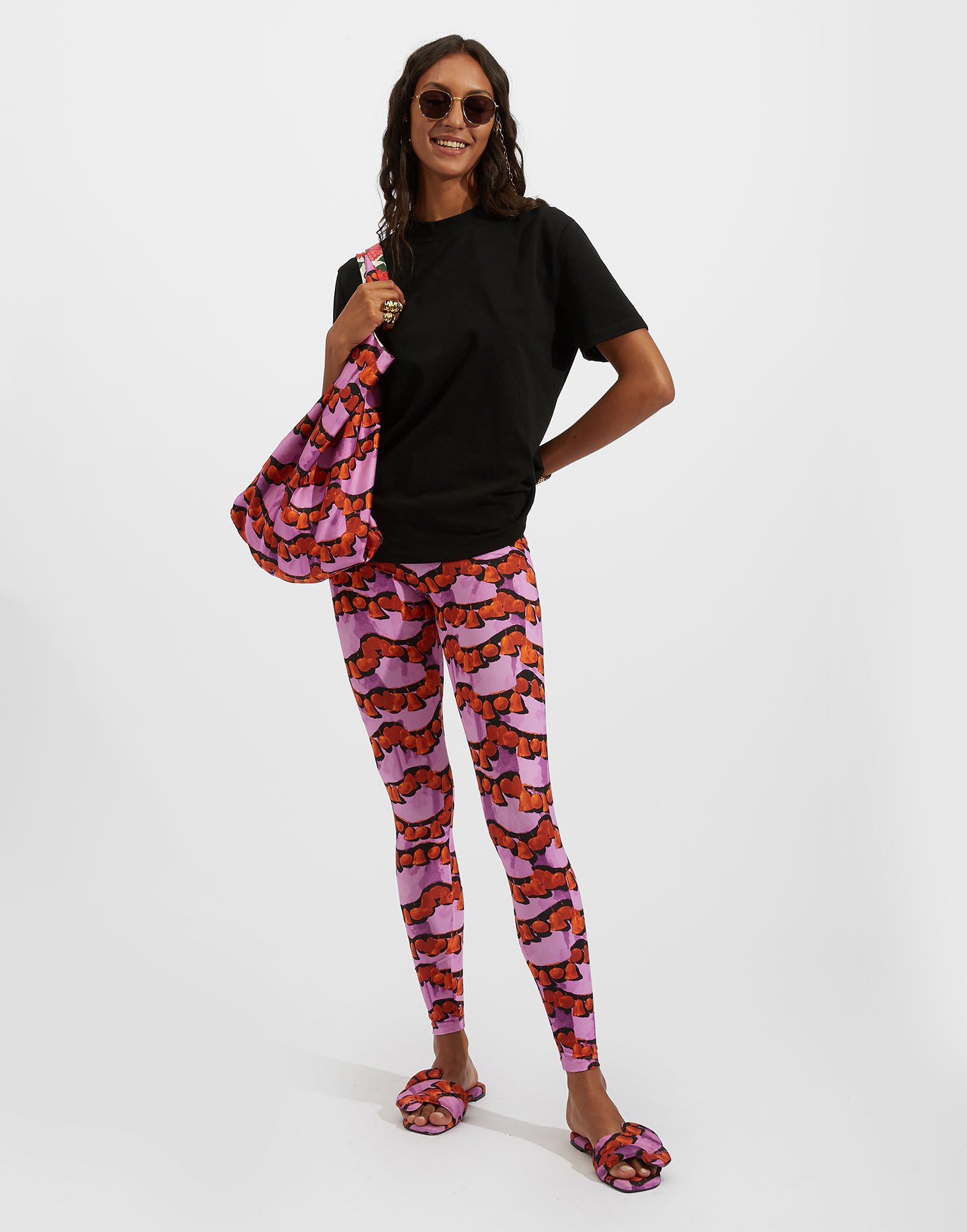 La DoubleJ Leggings Liberace Ciclamino TRO0013JER005LBR0002