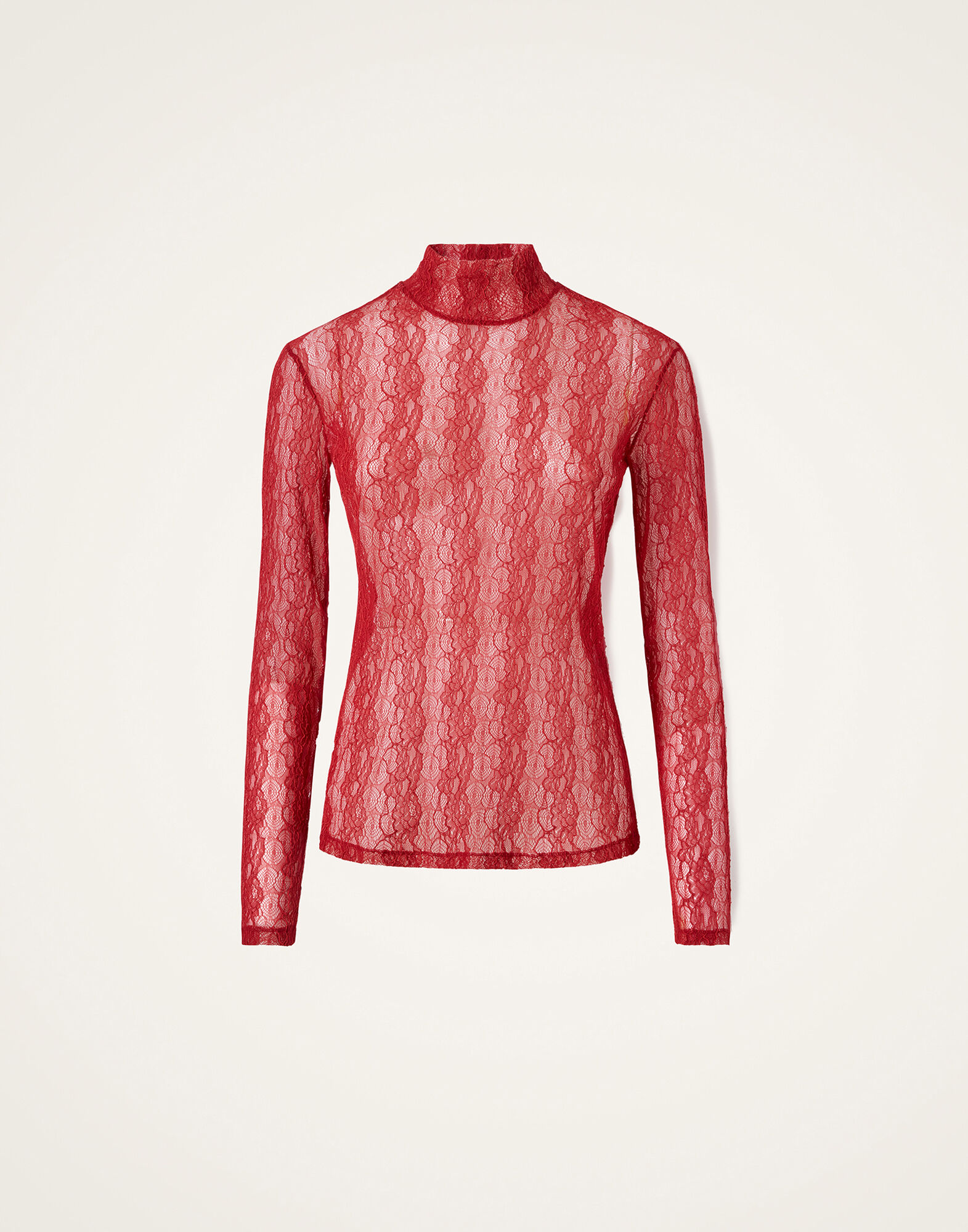 La DoubleJ Lacey Turtleneck Solid Brick Red TOP0180LAC007SOLIDRE06